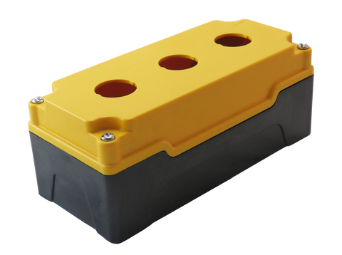 25mm Yellow Push Button Box 3 Station