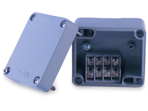 Enclosure with Terminal Block, Side Mounted, 4 Circuits, Cast Aluminum with Solid Cover