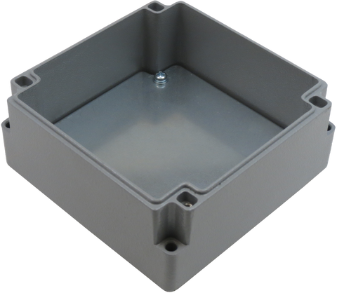IP67 Aluminum Project Box with Base Plate | 110mm x 110mm x 52mm