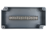 Enclosure with 15 Circuit Terminal Block Grey ABS with Clear Cover
