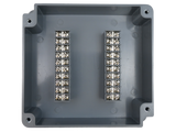 Enclosure with 20 Circuit Terminal Block Grey ABS Clear Cover
