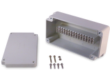 Enclosure with 15 Circuit Terminal Block Ivory ABS Solid Cover