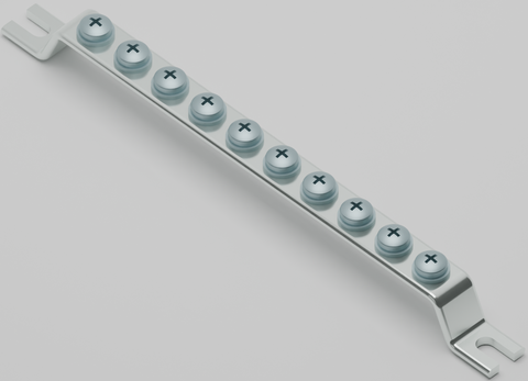 10-Position Grounding Bar, Earth Ground, SG-EB-10P