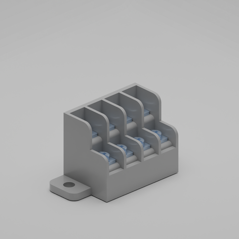 4-Position Dual Row Terminal Block, 15A, SG-DC-4PT