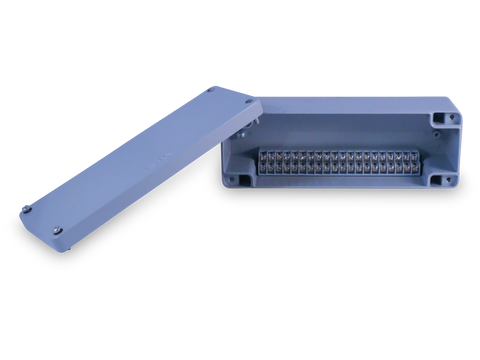 Enclosure with Terminal Block, Side Mounted, 20 Circuits, Cast Aluminum with Solid Cover