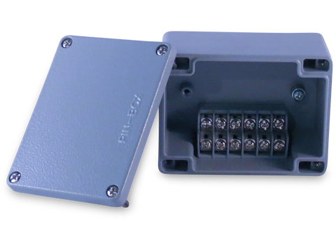 Enclosure with Terminal Block, Side Mounted, 6 Circuits, Cast Aluminum with Solid Cover V.2
