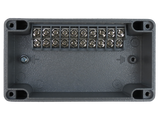 Enclosure with Terminal Block, Side Mounted, 10 Circuits, Cast Aluminum with Solid Cover