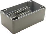 Enclosure with Terminal Block, Side Mounted, 10 Circuits, Cast Aluminum with Solid Cover