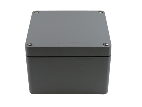 IP67 Aluminum Project Box with Base Plate | 120mm x 120mm x 80mm