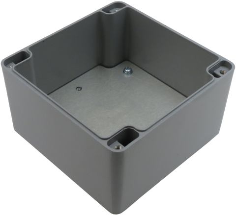 IP67 Aluminum Project Box with Base Plate | 120mm x 120mm x 80mm