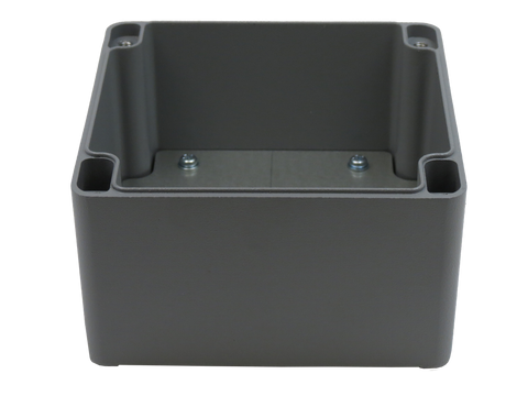 IP67 Aluminum Project Box with Base Plate | 120mm x 120mm x 80mm