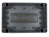 Enclosure with Terminal Block, Center Mounted, 30 Circuits, Cast Aluminum with Solid Cover