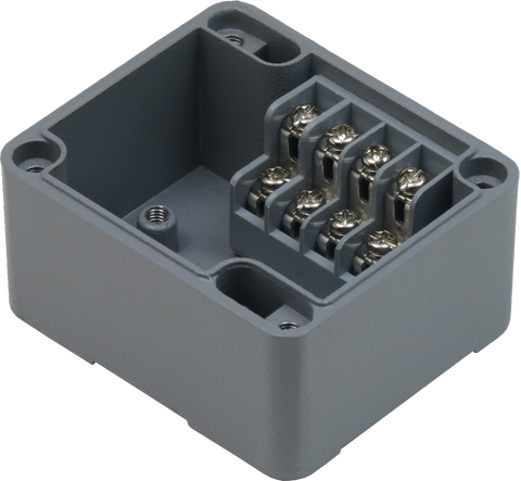 Enclosure with Terminal Block, Side Mounted, 4 Circuits, Cast Aluminum ...