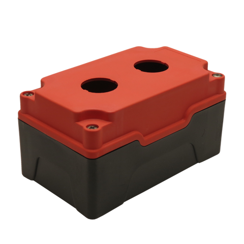 Red Push Button Box 2 Position 25mm Hole Size Counter Rotating Feature ...