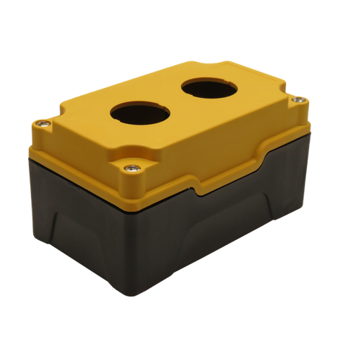 Yellow Push Button Box 2 Position 30mm Hole Size Counter Rotating ...