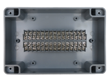 Enclosure with 30 Circuit Terminal Block Grey ABS Solid Cover