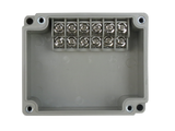 6 Position Terminal Enclosure top view of dual row style side terminal with cover removed