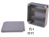 Enclosure with 20 Circuit Terminal Block Ivory ABS Solid Cover